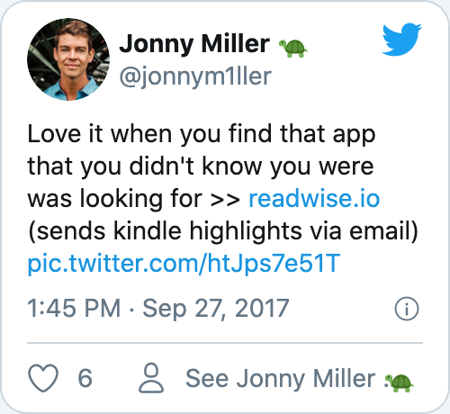 Love it when you find that app that you didn't know you were was looking for >> http://readwise.io (sends kindle highlights via email) 
